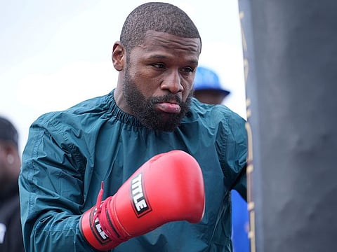 U.S boxing promoter and former professional boxer Floyd Joy Mayweather attends an event on the outskirts of the capital Harare, Zimbabwe.