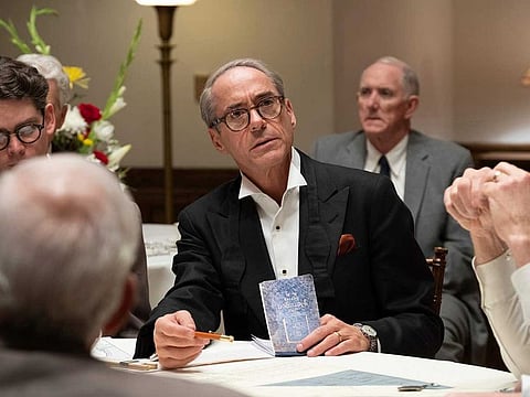 Robert Downey Jr. as Lewis Strauss in a scene from 'Oppenheimer'.