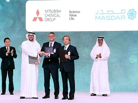 The signings took place in the presence of Sheikh Hamed bin Zayed Al Nahyan, Member of Abu Dhabi Executive Council, and Japanese Prime Minister Fumio Kishida.