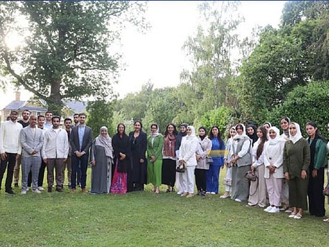 Sheikha Dr. Shamma bint Mohammed bin Khalid Al Nahyan met Emirati students on scholarships in the UK.