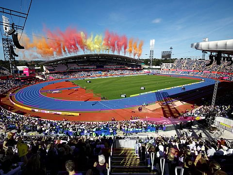 View of the Alexander stadium in Birmingham for the Commonwealth Games in 2022. The last Games were held in England after Birmingham stepped in late in the piece.
