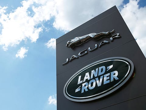 FILE PHOTO: The Jaguar Land Rover logo is seen at a dealership in Milton Keynes, Britain, June 1, 2020. REUTERS/Andrew Boyers/File Photo