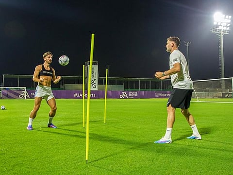 Jack Grealish during a training session in Dubai recently.