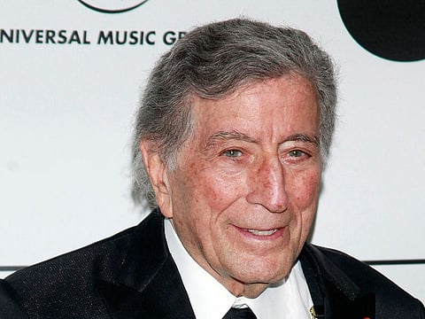 Singer Tony Bennet arrives for the Amy Winehouse Foundation Gala in New York March 21, 2013.