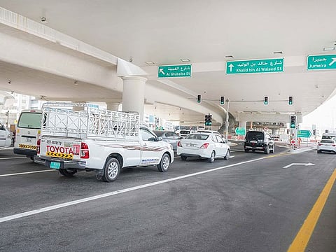 The new surface junction that has been thrown open to motorists in Dubai.