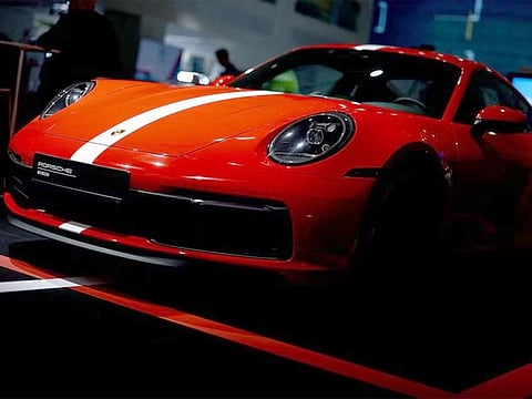 File photo: A Porsche 911 Carrera S is on display during the 75 years Porsche sports car exhibition "Driven by Dreams" in Berlin, on January 25, 2023.