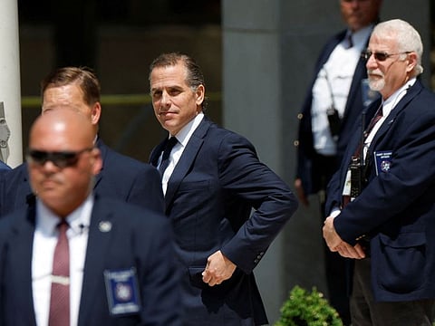 Hunter Biden, son of U.S. President Joe Biden, departs federal court after a plea hearing on two misdemeanor charges of willfully failing to pay income taxes in Wilmington, Delaware, U.S. July 26, 2023