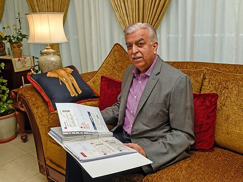 Indian expat Niranjan Gidwani says he has been collecting boarding basses for his flights he took over the last four decades.