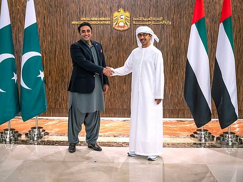 The meeting discussed UAE-Pakistan relations and strategic partnership