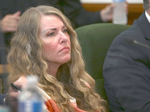 Lori Vallow Daybell sits during her sentencing hearing at the Fremont County Courthouse in St. Anthony, Idaho, on Monday, July 31, 2023.