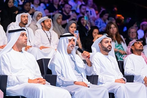 Sheikh Nahyan bin Mubarak Al Nahyan, Minister of Tolerance and Coexistence, during the Abu Dhabi edition of ‘A Call from Space’ event at Louvre on Thursday.