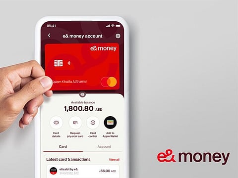 The e& money card enables every resident in the UAE to obtain a card within 10 seconds.