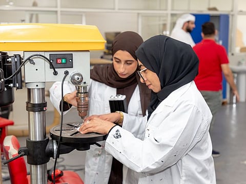 Gifted students at Hamdan bin Rashid Al Maktoum Foundation for Medical and Educational Sciences during the summer programme.