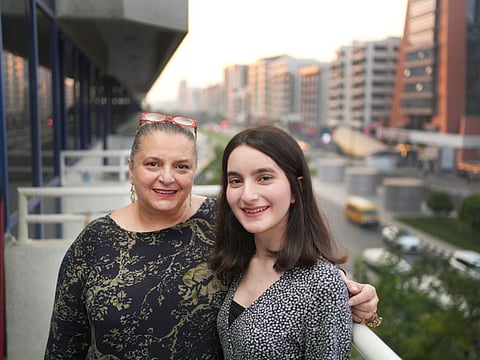 Farangis Bakhtiar (left) and Kimia Z. Bakhtiari at their home in Deira
