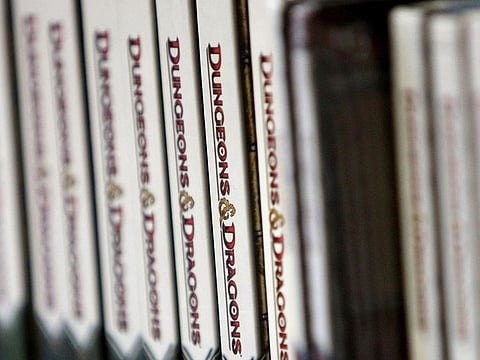 Dungeons & Dragons books sit on display at Cape Fear Games in Wilmington, North Carolina.