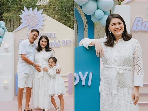 Pauleen Luna Vic Sotto and daughter Tali during the gender reveal party for Baby #2.
