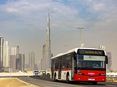 The strategy targets developing 50 artificial intelligence use cases. File photo of a public bus in Dubai for illustrative purpose only.