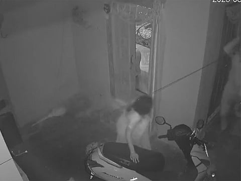 The video of the woman bravely taking on the thief went viral on social media.