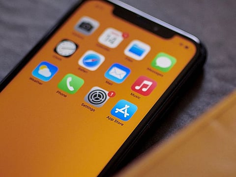 The Apple App Store app on a smartphone.