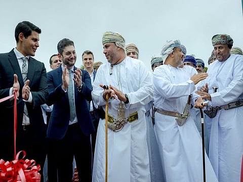 Sam Ferdows, Founder & CEO of Moonwalk Systems, & Jad Fredrick Kharma, CEO of Exahertz, with their Honourable Guests during the Grand Opening Ceremony in Salalah Oman
