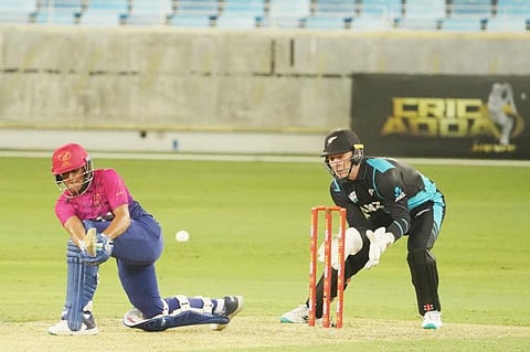 UAE’s Aryansh Sharma scored a fine 60 off just 43 deliveries including nine boundaries and a six.