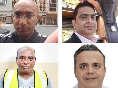 (clockwise from top left) Ali Ali, Manoj Murjani, Girish Advani and Abdul Motaleb