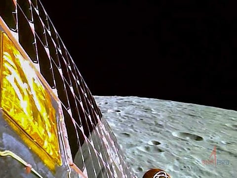 Chandrayaan-3 Mission: An image of the Moon captured by the Lander Position Detection Camera (LPDC) from an altitude of about 70 km, on August 19, 2023.