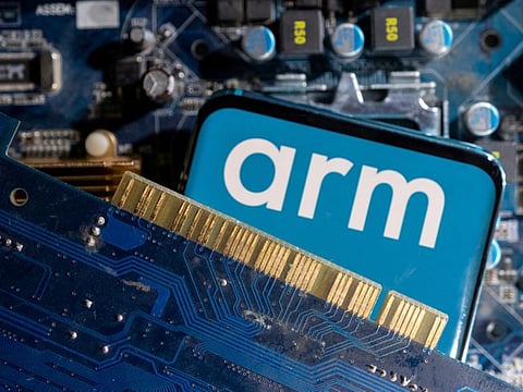 Arm makes money from upfront licensing fees for technology and then a royalty paid on each chip sold by Arm’s customers.