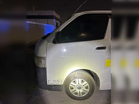 The vehicle involved in the hit-and-run incident.