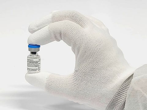 This image provided by Pfizer shows the RSV vaccine. US regulators on Monday approved the first RSV vaccine for pregnant women so their babies will be born with protection against the scary respiratory infection.