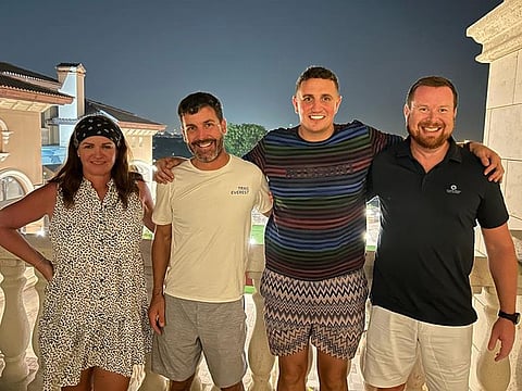 Winners Photo - Left to Right, Evelyn Downham JGE Lady Captain, Tim Backhouse TFA Head Academy Professional, Adam Hodgkins, Jonathan Hall JGE Men’s Captain