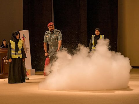 Representatives of Sharjah Police, Emirates Transport and Sharjah Civil Defence led the workshop, highlighting best transportation safety practices, including while boarding and de-boarding.