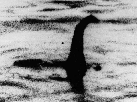 This undated file photo shows a shadowy shape that some people say is a Loch Ness monster in Scotland, later debunked as a hoax. The Loch Ness Centre in Scotland is calling for 'budding monster hunters' and volunteers to join in what it dubs the largest search for the Loch Ness Monster since the 1970s.