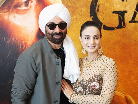 Bollywood actors Sunny Deal and Ameesha Patel at a recent event in Dubai.