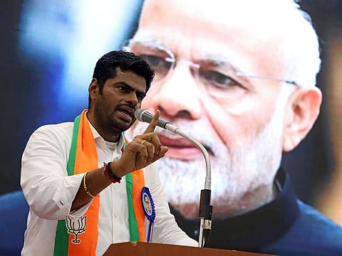 Tamil Nadu BJP president K Annamalai in Chennai