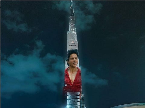 A teaser image shared ahead of the Jawan trailer release on Burj Khalifa