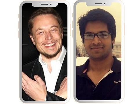Tesla and Space X CEO Elon Musk (left) and Ashok Elluswamy, Tesla’s Director of Autopilot, and now chief of Optimus Project.