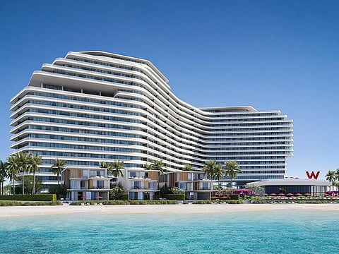 Al Marjan Island currently has 3,000 hotel rooms and there will be more coming. The W is to open early 2027.