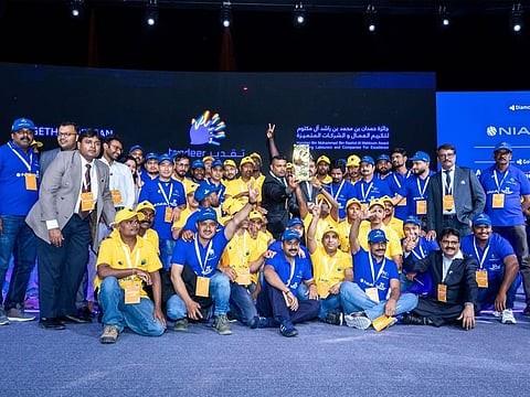 Winners of Taqdeer Award celebrate during the award ceremony in 2022.