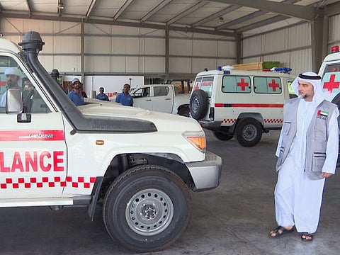 UAE dispatches a ship carrying 23 fully-equipped ambulances to support the healthcare sector in Ukraine