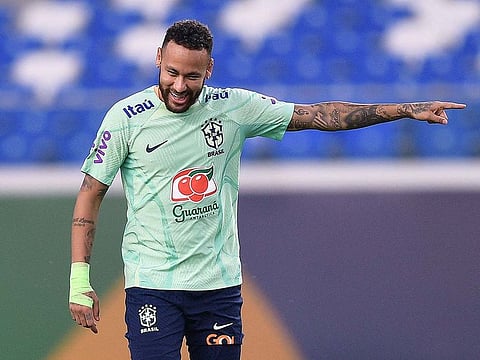 Brazil's Neymar, who is taking part in a training session ahead of the World Cup qualifiers against Bolivia, has been one of the big transfer moves to Saudi Arabia in the summer window.