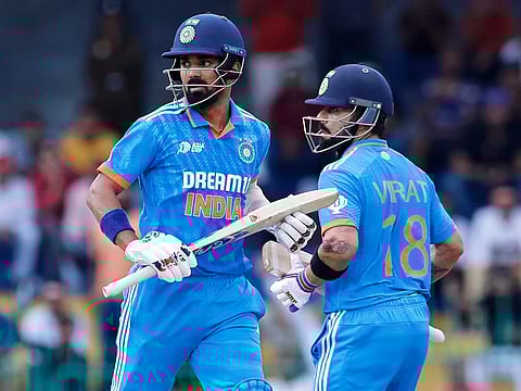 India's Virat Kohli and KL Rahul run between the wickets during the Super Fours match against Pakistan in the Asia Cup at R.Premadasa Stadium, in Colombo on Monday.
