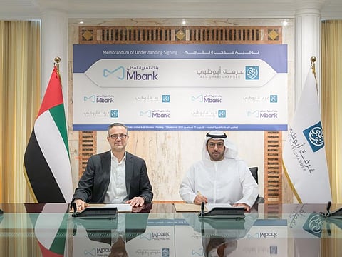 The MoU was signed by H.E. Ahmed Khalifa Al Qubaisi, CEO of the Abu Dhabi Chamber, and Mohammed Wassim Khayata, CEO of Al Maryah Community Bank, during an official ceremony which was held in the Chamber’s building in the presence of representatives from two sides.