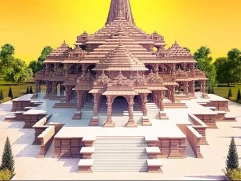 The proposed model of the Ram Temple in Ayodhya.
