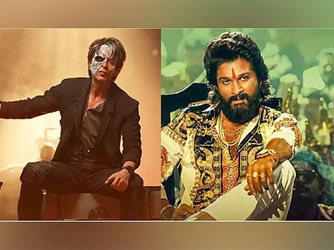 Shah Rukh Khan in 'Jawan' and Allu Arjun in 'Pushpa'.
