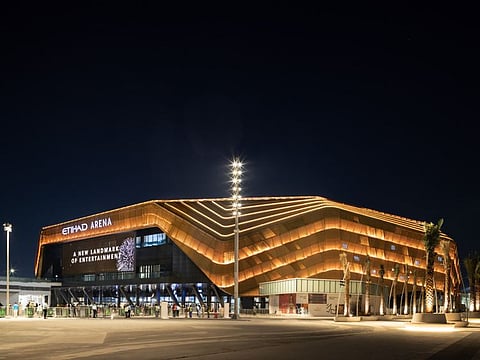 Ethara operates venues in the UAE, including the Etihad Arena, Etihad Park, Yas Marina Circuit, and Yas Conference Centre. (Pictured here is Etihad Arena)
