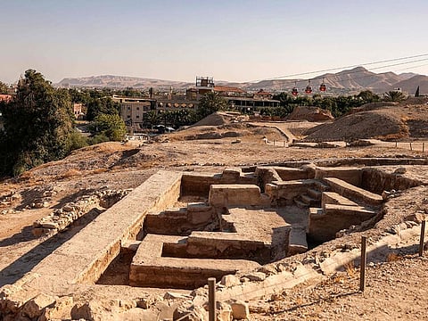 This picture taken on September 17, 2023 shows a view of the pre-historic site of Tell Al Sultan, near the Palestinian city of Jericho in the West Bank which was added to the World Heritage List.