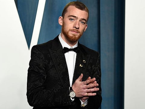 Angus Cloud arrives at the Vanity Fair Oscar Party on March 27, 2022, in Beverly Hills, Calif.