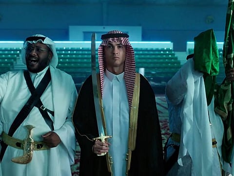 The video posted by Al Nassr Club shows Ronaldo dressed in traditional attire