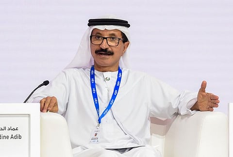 Sultan Ahmed Bin Sulayem. Chairman and CEO of DP World during a session on 'The Trade Diplomacy' on the opening day of Arab Media Forum